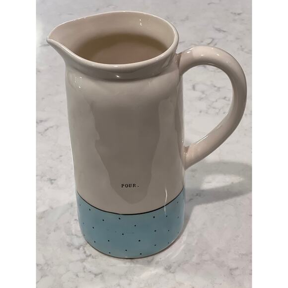 Rae Dunn Blue Polka Dot 5 Piece Artisan Collection Tea Set‎ - Picture 6 of 12